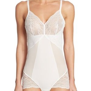 Spanx white lace bodysuit